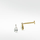 Floating Diamond Drop Stud