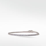 The Everyday Stackable Diamond Tennis Silver Bracelet