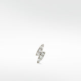 Lightning Strike Diamond Stud Earring
