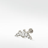 Majestic Diamond Crescent Earring