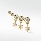 Nocturnal Stars Diamond Crawler Earring