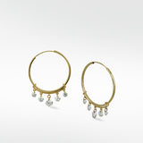 Floating Diamond Hoops