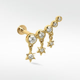 Nocturnal Stars Diamond Crawler Earring