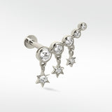 Nocturnal Stars Diamond Crawler Earring