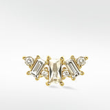Queen's Crescent Regal Stud Earring