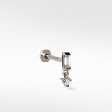 Royal Baguette Drop Earring