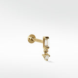 Royal Baguette Drop Earring