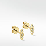 Iris Petal Gold Studs