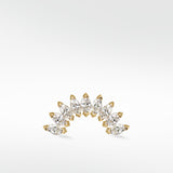 Stately Marquise Diamond Crescent Earring