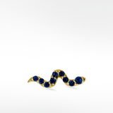 Viper Snake Blue Sapphire Stud