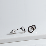 Sleek Silver Circle Earrings