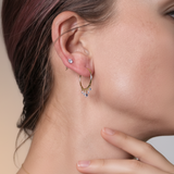 Floating Diamond Hoops