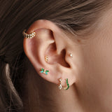 Butterfly Emerald Stud