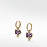 Detachable Purple Sapphire and Diamond Drop with cultured diamonds lab grown diamonds created diamonds lark and berry