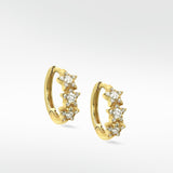 Tri-Omega Gold Earrings