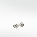 Mini Heart Diamond Stud Earring