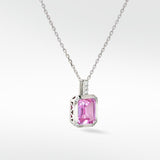 Blossom Pink Sapphire and Diamond Pendant