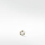 Trillion White Sapphire Stud Earring