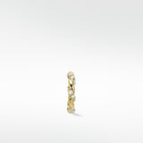 Twisted Gold Diamond Hoop