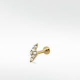 Lightning Strike Diamond Stud Earring