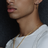 Horizone Double Link Black Earrings