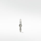Simple Hoop With Solitaire Stone - Diamond