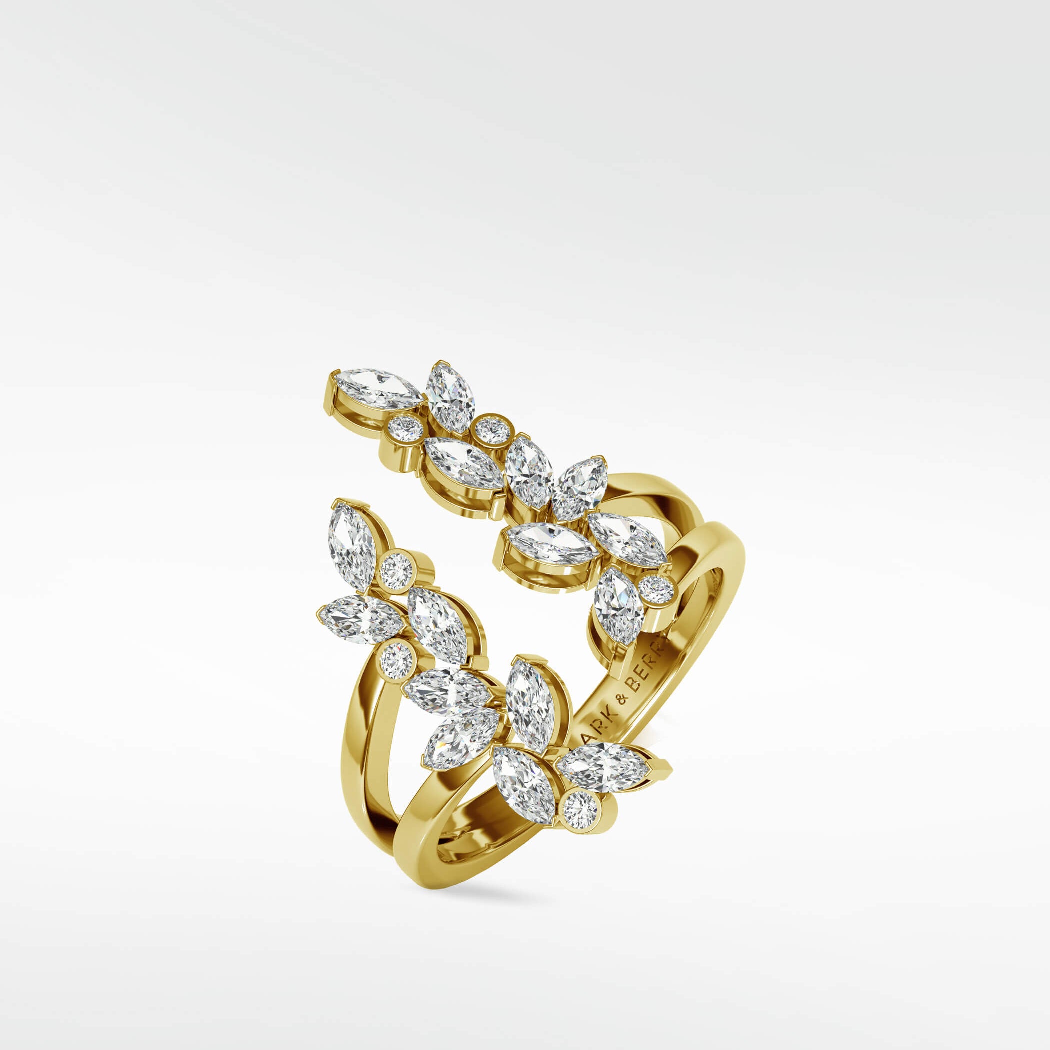 Veto Diamond Open Petal Ring
