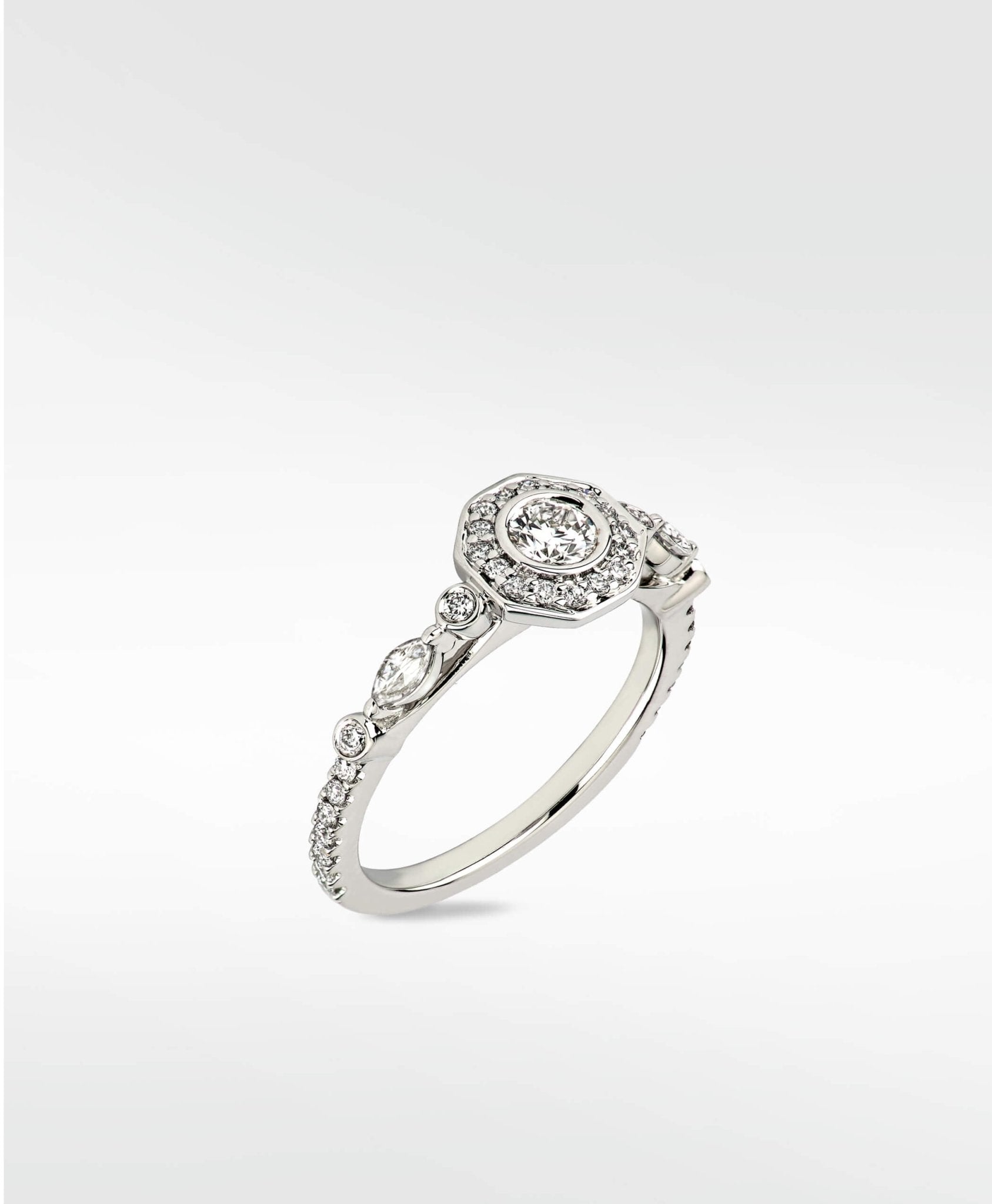 Aerides Diamond Dress Ring in Solid 18K Gold - Lark and Berry