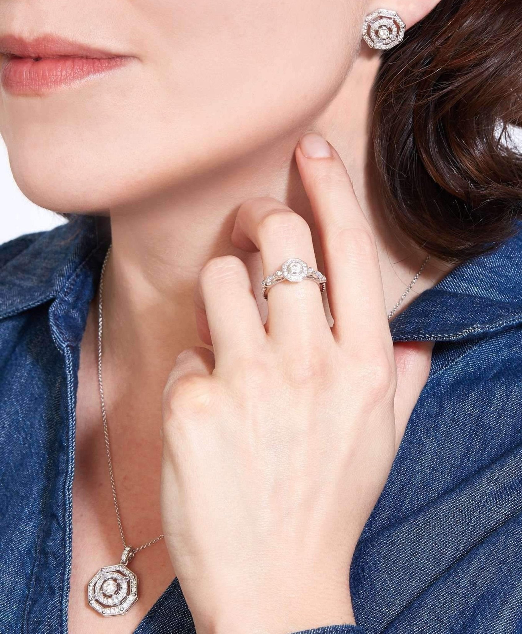 Aerides Diamond Pendant in Solid 18K Gold - Lark and Berry