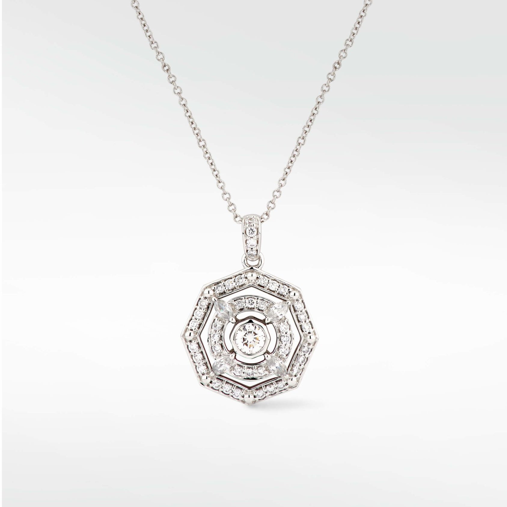 Aerides Diamond Pendant in Solid 18K Gold - Lark and Berry