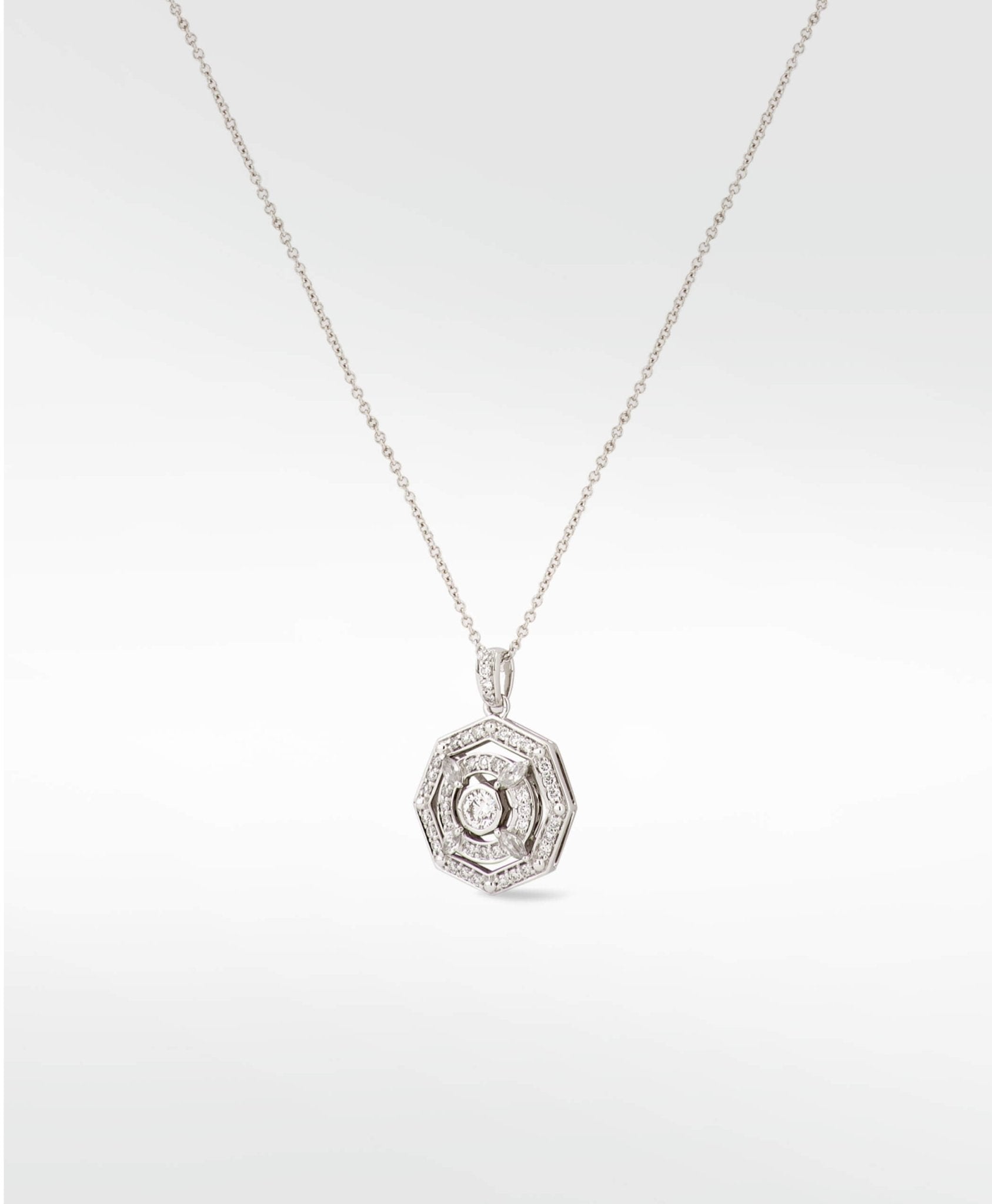 Aerides Diamond Pendant in Solid 18K Gold - Lark and Berry