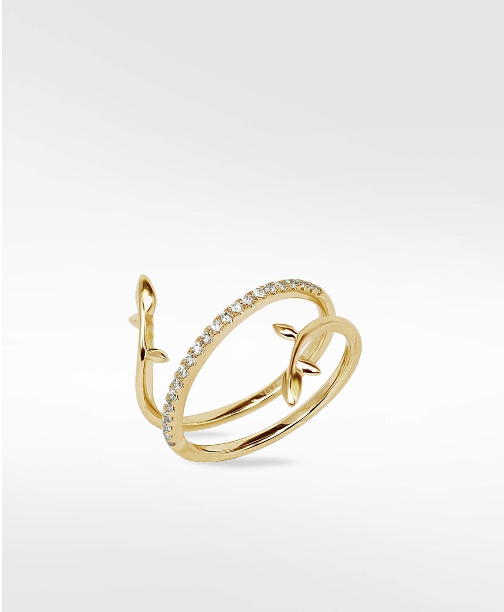 Alicia Diamond Triple Wrap Ring in 14K Gold - Lark and Berry
