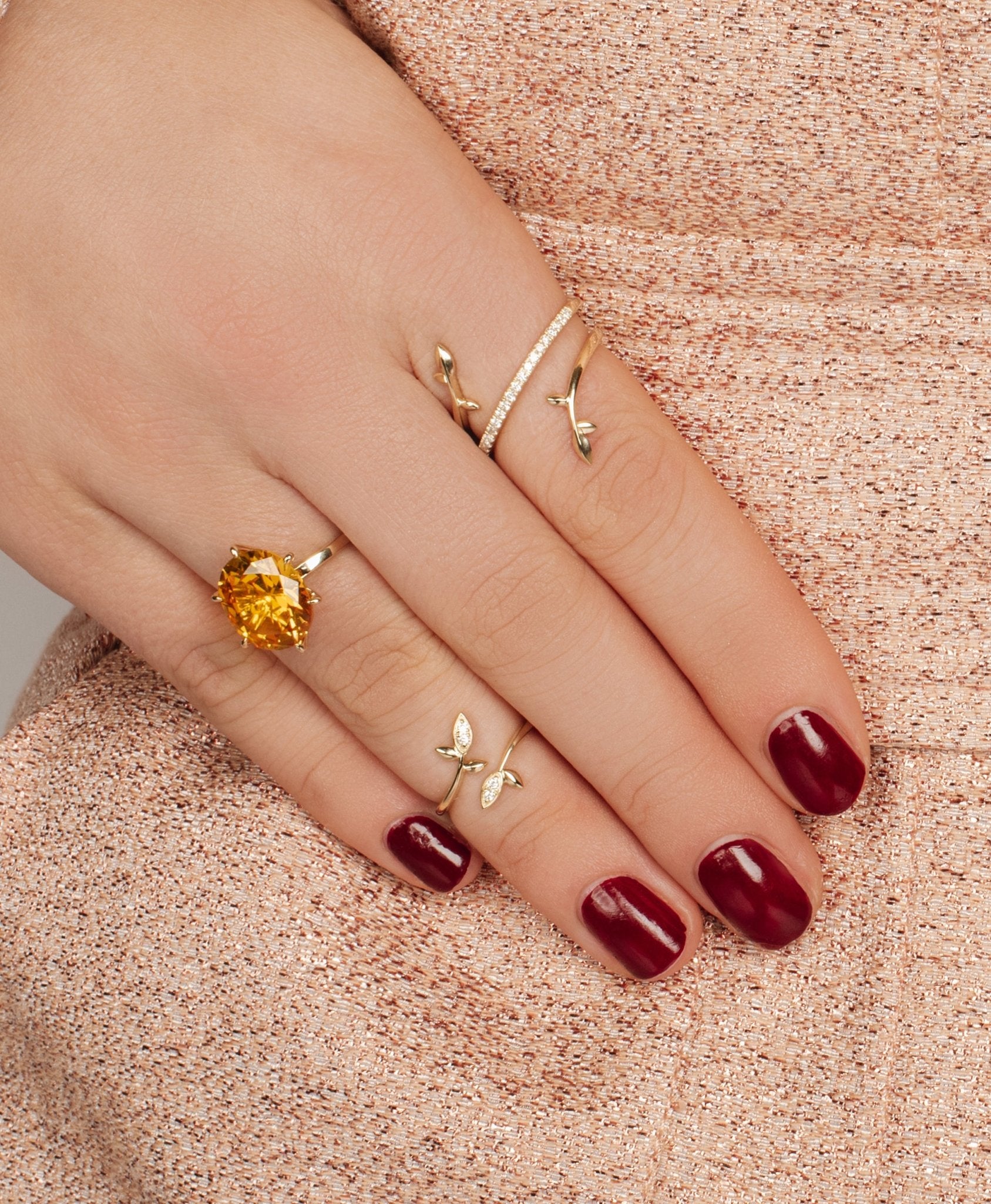 Alicia Diamond Triple Wrap Ring in 14K Gold - Lark and Berry