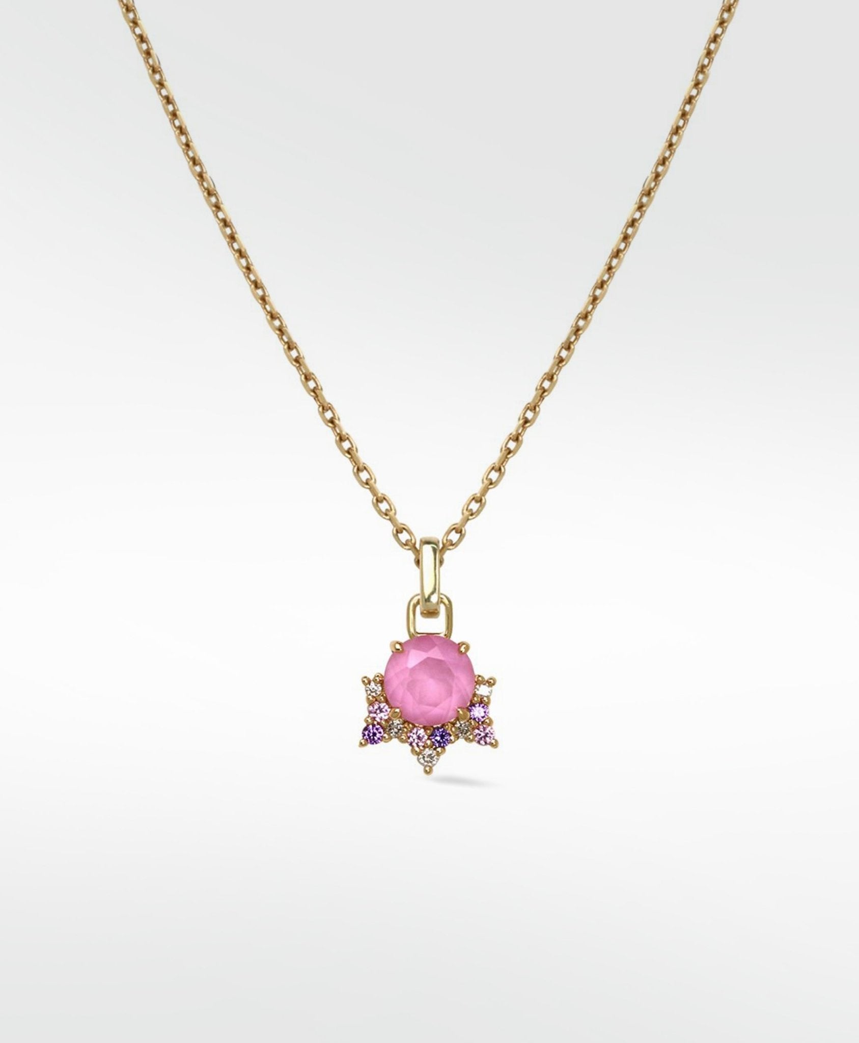 Detachable Pink Sapphire Celestial Drop Earrings - Lark and Berry