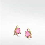 Detachable Pink Sapphire Celestial Drop Earrings - Lark and Berry