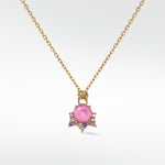 Detachable Pink Sapphire Celestial Drop Earrings - Lark and Berry