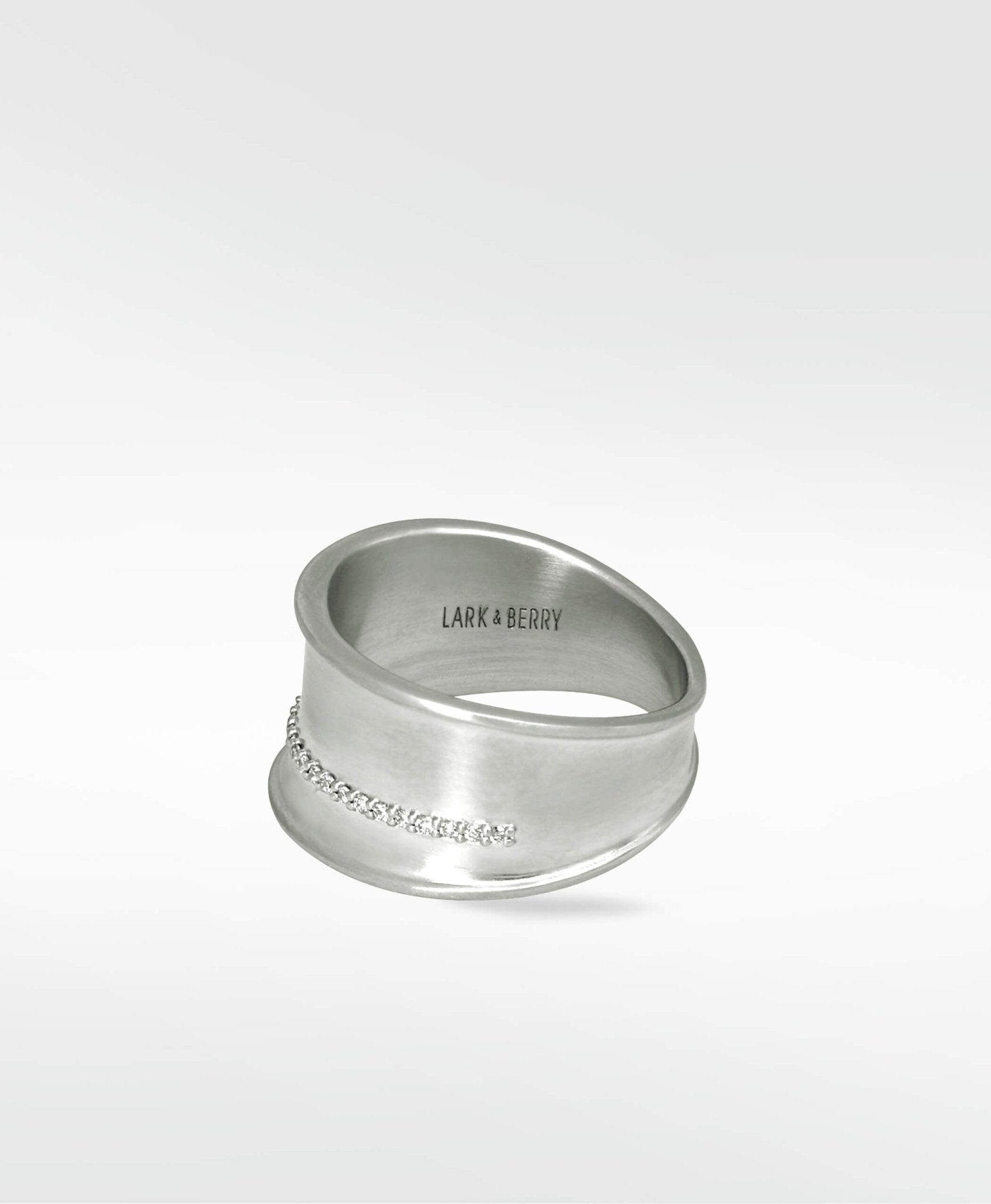 Dune Diamond Band in Solid 14K White Gold - Lark and Berry