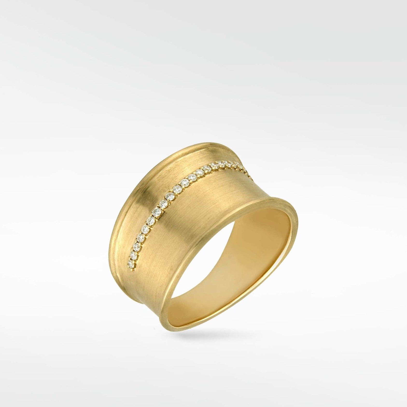 Dune Diamond Band in Solid 14K Yellow Gold - Lark and Berry