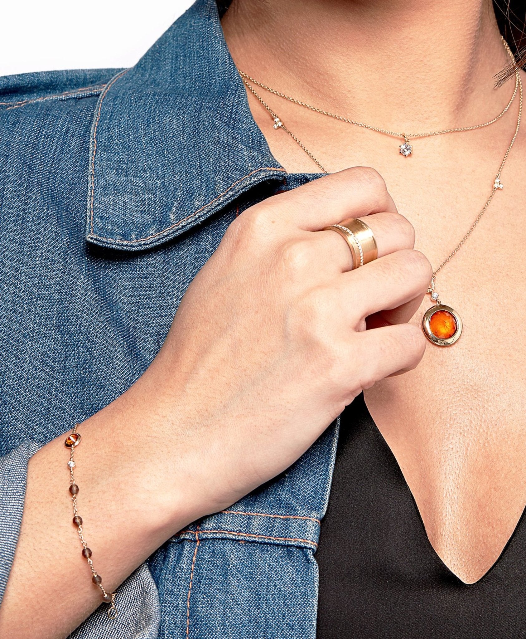 Dune Diamond Band in Solid 14K Yellow Gold - Lark and Berry