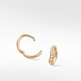 Dune Diamond Small Brushed Hoop