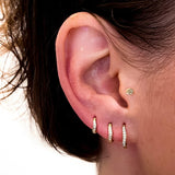 Dune Diamond Large Brushed Hoop