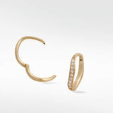 Dune Diamond Large Brushed Hoop