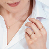 Dune Slim Diamond Band in Solid 14K Yellow Gold - Lark and Berry