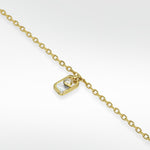 Eclipsis Charm bracelet with Onyx and Mother Of Pearl, in 18k Yellow Gold - Lark and Berry