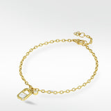 Eclipsis Charm bracelet with Onyx and Mother Of Pearl, in 18k Yellow Gold - Lark and Berry