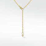Eclipsis Diamond Edged Pendant with Mother of Pearl and Onyx in 18k Yellow Gold - Lark and Berry