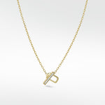 Eclipsis Toggle Necklace with Diamonds in 18k Yellow Gold - Lark and Berry