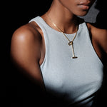 Eclipsis Toggle Necklace with Diamonds in 18k Yellow Gold - Lark and Berry