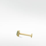 Emerald Baguette Stud Earring