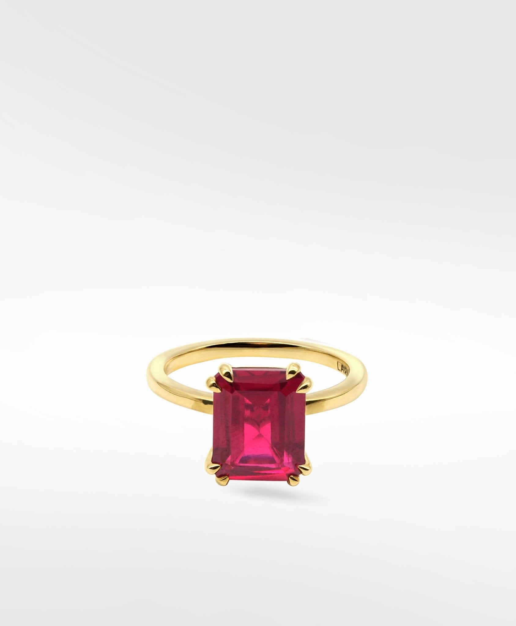 Flora Ruby Octad Cocktail Ring in 18k Yellow Gold - Lark and Berry